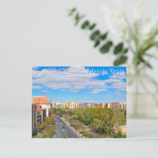 Valencia, Spanien Postkarte (Stehend Vorderseite)