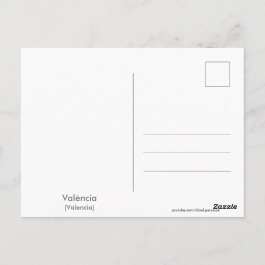 Valencia (Spanien) Postkarte (Rückseite)
