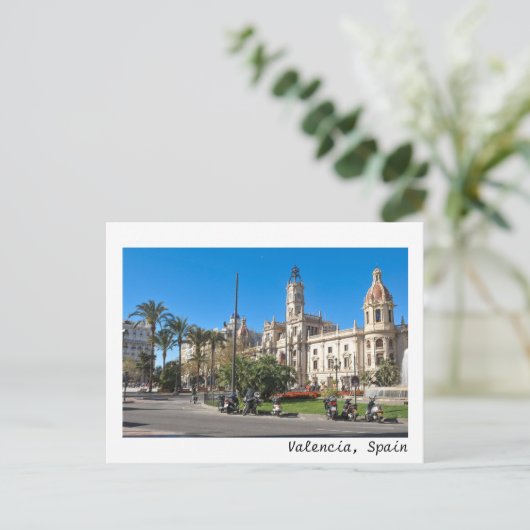 Valencia, Spanien Postkarte (Stehend Vorderseite)
