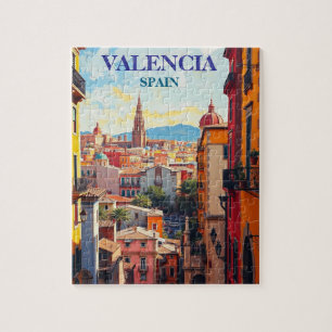 Valencia Spanien Reise Kunst Vintage Puzzle