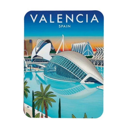 Valencia Spanien Reise Magnet (Vertikal)