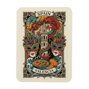 Valencia Spanien Reise Magnet