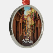 Valencia Spanien Reise Ornament Aus Metall (Rechts)