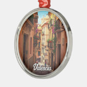 Valencia Spanien Reise Ornament Aus Metall (Links)