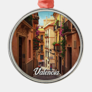 Valencia Spanien Reise Ornament Aus Metall