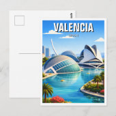 Valencia Spanien Reise Postkarte (Vorne/Hinten)