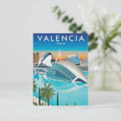Valencia Spanien Reise Postkarte (Stehend Vorderseite)