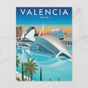 Valencia Spanien Reise Postkarte