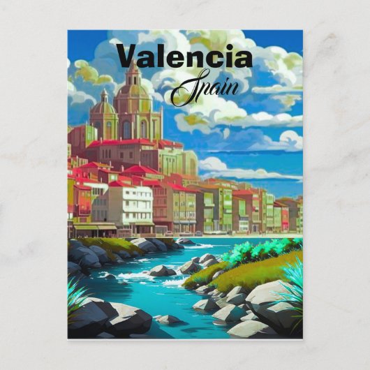Valencia Spanien Reise Postkarten Kunst, Spanien R (Vorderseite)