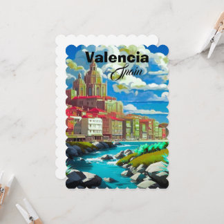Valencia Spanien Reise Postkarten Kunst, Spanien R