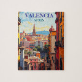 Valencia Spanien Reisen Kunst Vintag Puzzle (Vertikal)