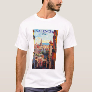 Valencia Spanien Reisen Kunst Vintag T-Shirt