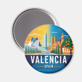 Valencia Spanien Reisen Magnet (Vorderseite/Rückseite)