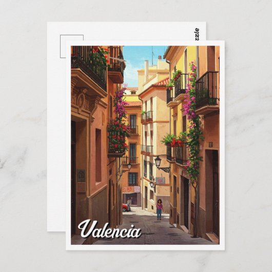 Valencia Spanien Reisen Postkarte (Vorne/Hinten)