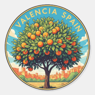 Valencia Spanien Reisen Runder Aufkleber