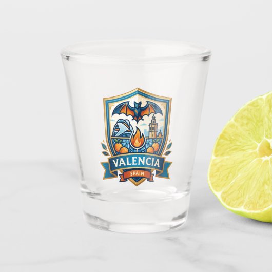 Valencia Spanien Schnapsglas (Vorderseite)