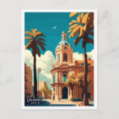 Valencia Spanien Vintage Illustration Postkarte (Vorderseite)