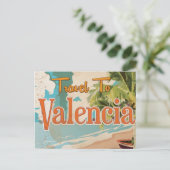 Valencia, Spanien Vintages Ferienplakat Postkarte (Stehend Vorderseite)