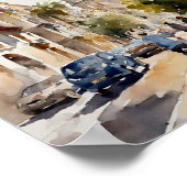 Valencia - Spanien - Wasserfarben-Poster Poster (Ecke)