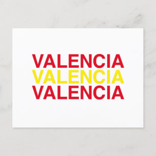 VALENCIA Spanische Flagge Postkarte