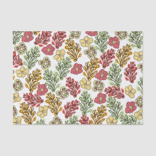 Valencia Spanische Flora und Weinberge Seidenpapier (Vorderseite)