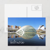Valencia, Stadt der Künste und Wissenschaften Postkarte (Vorne/Hinten)