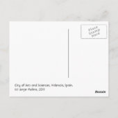 Valencia, Stadt der Künste und Wissenschaften Postkarte (Rückseite)