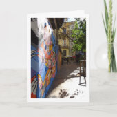 Valencia Street Art Portrait, España Karte (Vorderseite)