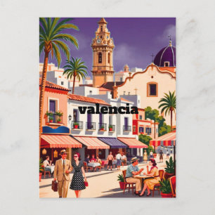 Valencia, Valenciana, Spanien Wandkunst, Druck vo Postkarte
