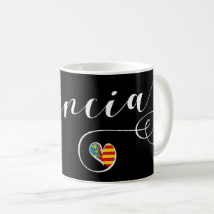 Valencian Flaggen-Herz, Valencia, Spanien Kaffeetasse