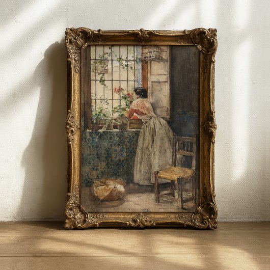 Valenciana a a la Reja | Joaquín Sorolla Poster