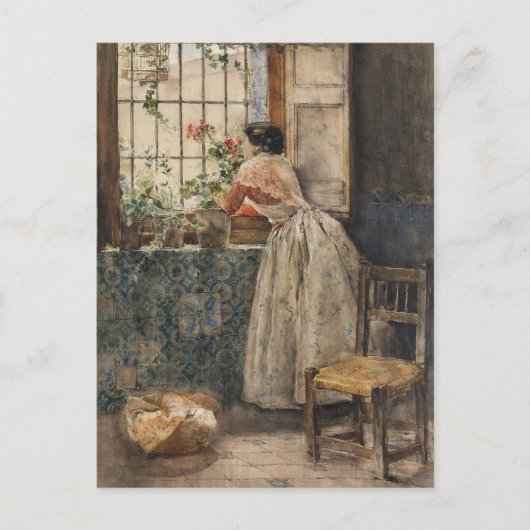Valenciana a a la Reja | Joaquín Sorolla Postkarte (Vorderseite)