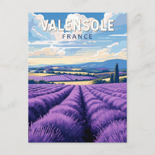 Valensole France Travel Art Vintag Postkarte