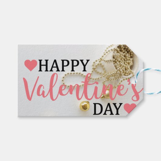 Valentaintag Geschenkanhänger (Vorderseite (Horizontal))