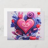 Valentiane Tageswohnung Dankeschön Karte (Vorne/Hinten)