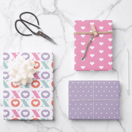 Valentiens Tagesherz Geschenkpapier Set (Vorderseite)