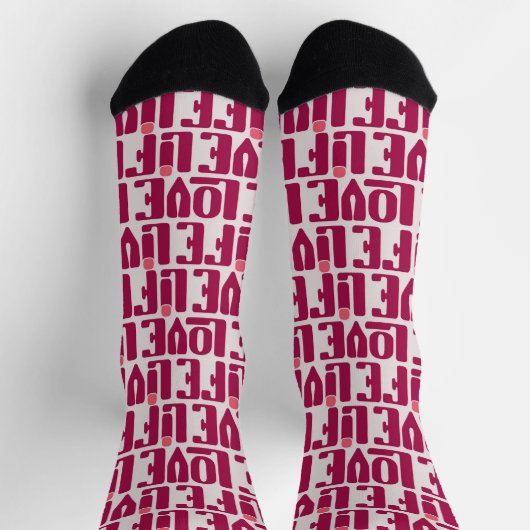 Valentijns Sokken Rood Retro Socken (Oben)