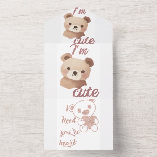 Valentin All In One Einladung (Innen Boden)