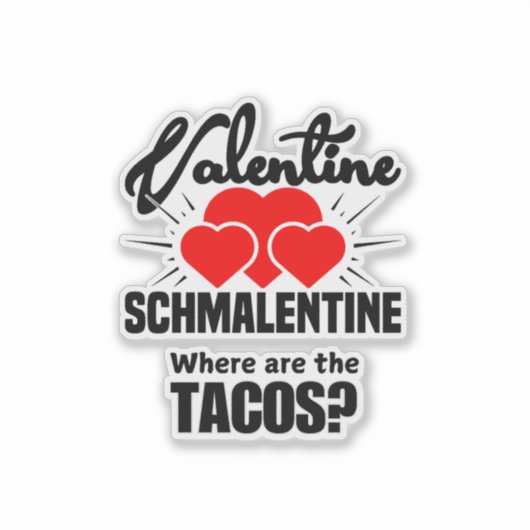 Valentin - Anti-Valentin-Aufkleber Aufkleber (Vorderseite)