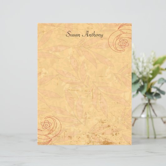 Valentin gestörte Abstrakte blorale Stationäre (Stehend Vorderseite)