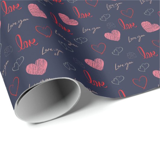 Valentin-Tagesdesign Geschenkpapier (Rolleneckpunkt)