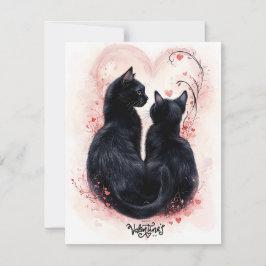 Valentin-Tageskarte für die Schutzkatzenkatze Feiertagskarte