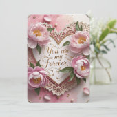 Valentin-Tageskarten Einladung (Stehend Vorderseite)