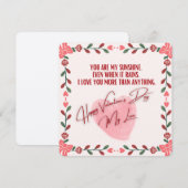 Valentin-Tageskarten Feiertagskarte (Vorne/Hinten)