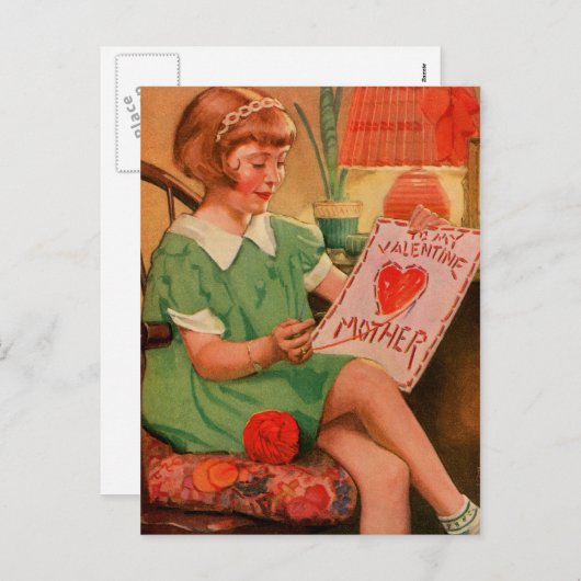 Valentin zu Mutter Feiertagspostkarte (Vorne/Hinten)