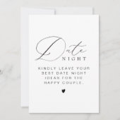 VALENTINA Elegant Minimalist Date Night Ideas Game Einladung (Vorderseite)