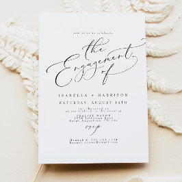 VALENTINA Elegante Minimale Script Engagement Part Einladung