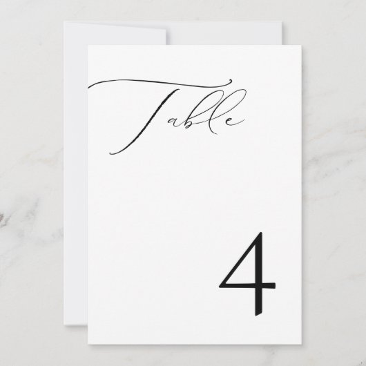 VALENTINA Elegante Minimalistische Script-Tischnum Einladung (Vorderseite)