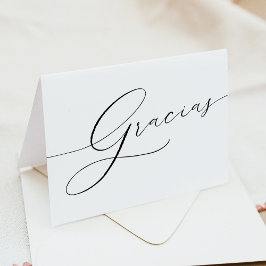 VALENTINA Elegante Typografie Script Gracias Dankeskarte
