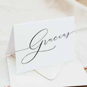 VALENTINA Elegante Typografie Script Gracias Dankeskarte